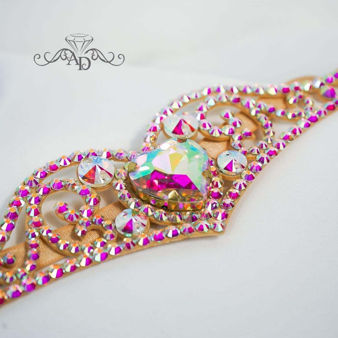 Rhinestone Headpiece for Dance - Oriental Heart