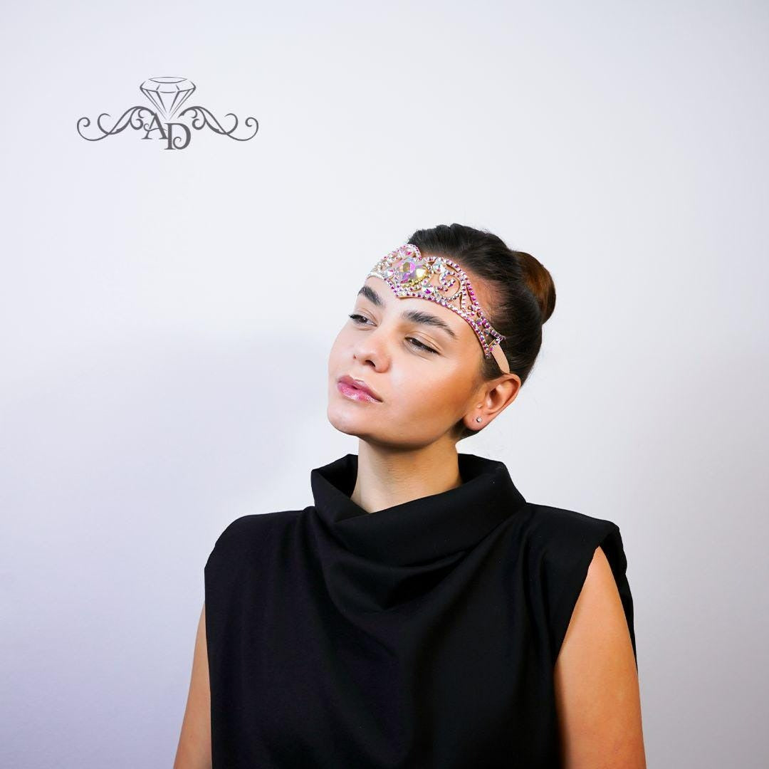 Rhinestone Headpiece for Dance - Oriental Heart