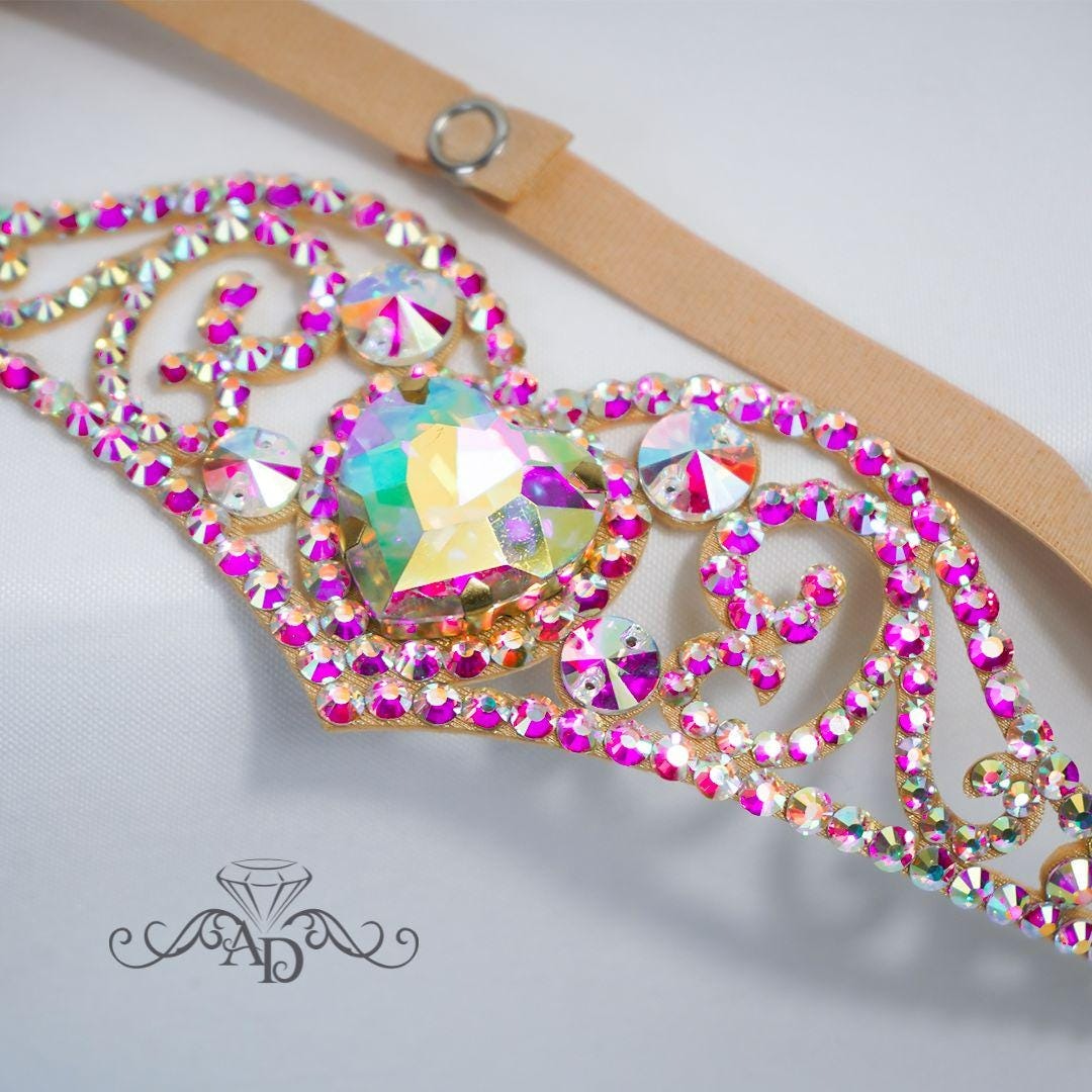 Rhinestone Headpiece for Dance - Oriental Heart
