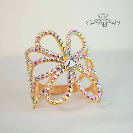 Rhinestone Dance Anklet Bracelet - Flower