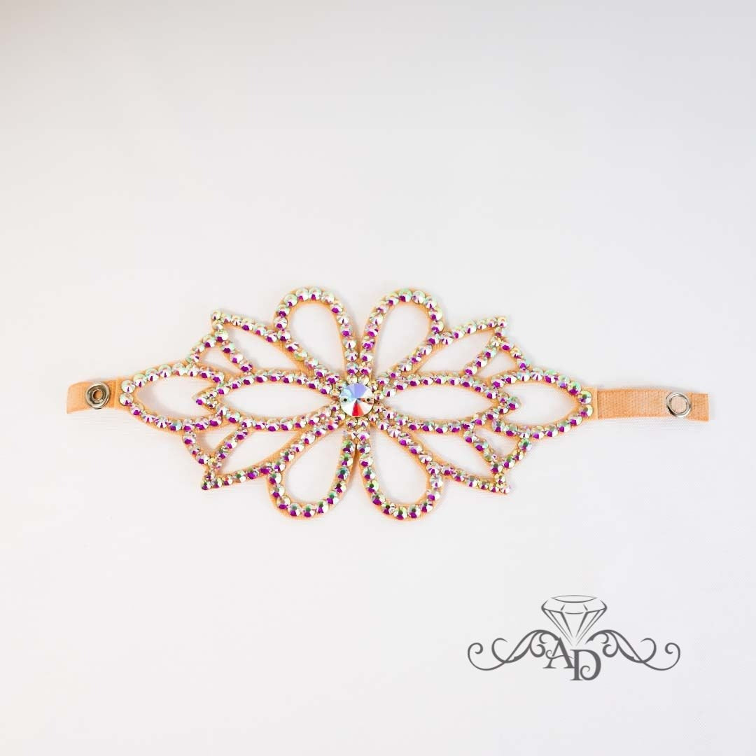 Rhinestone Dance Anklet Bracelet - Flower