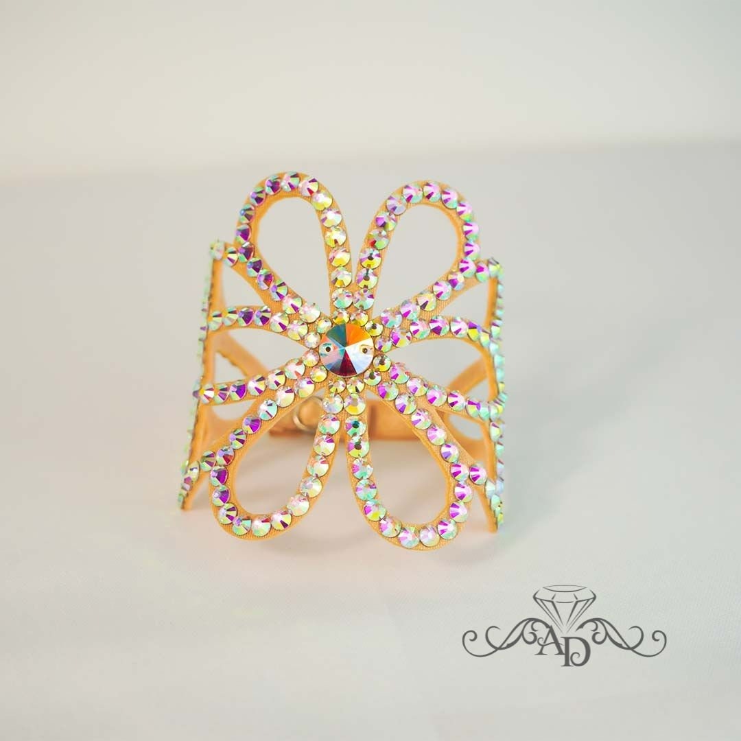 Rhinestone Dance Anklet Bracelet - Flower