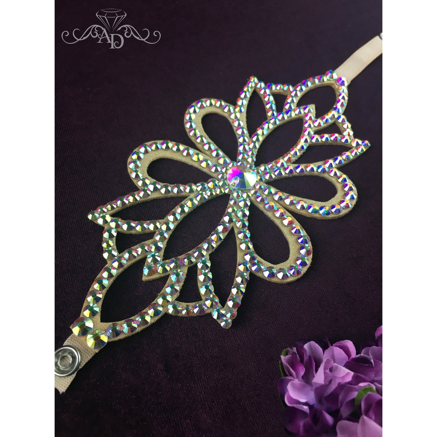 Rhinestone Dance Anklet Bracelet - Flower
