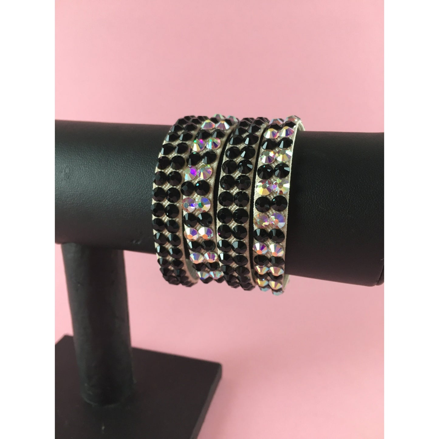 Black Elastic Dance Hand Cuffs