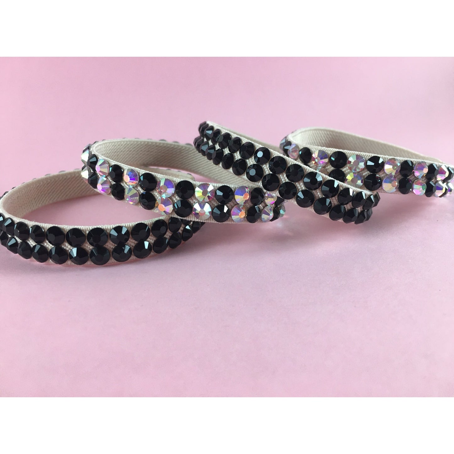Black Elastic Dance Hand Cuffs