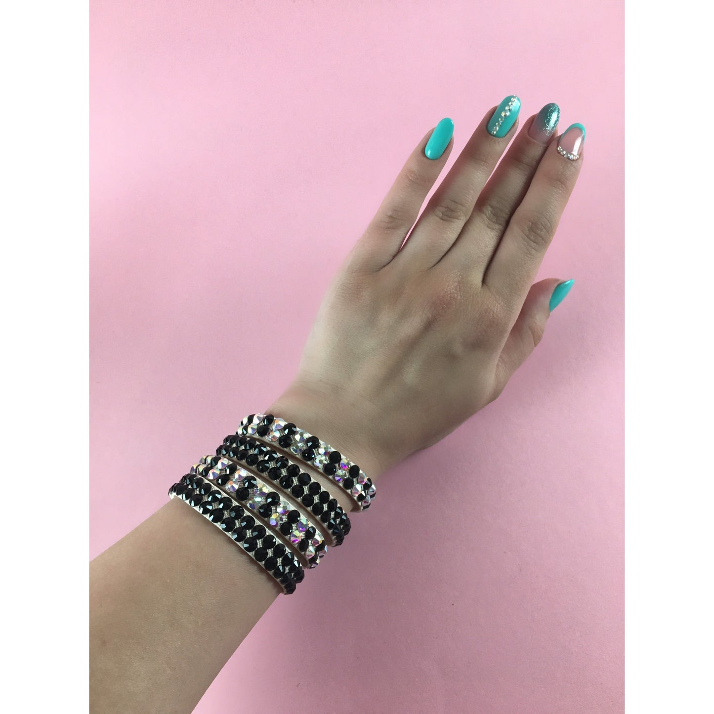 Black Elastic Dance Hand Cuffs