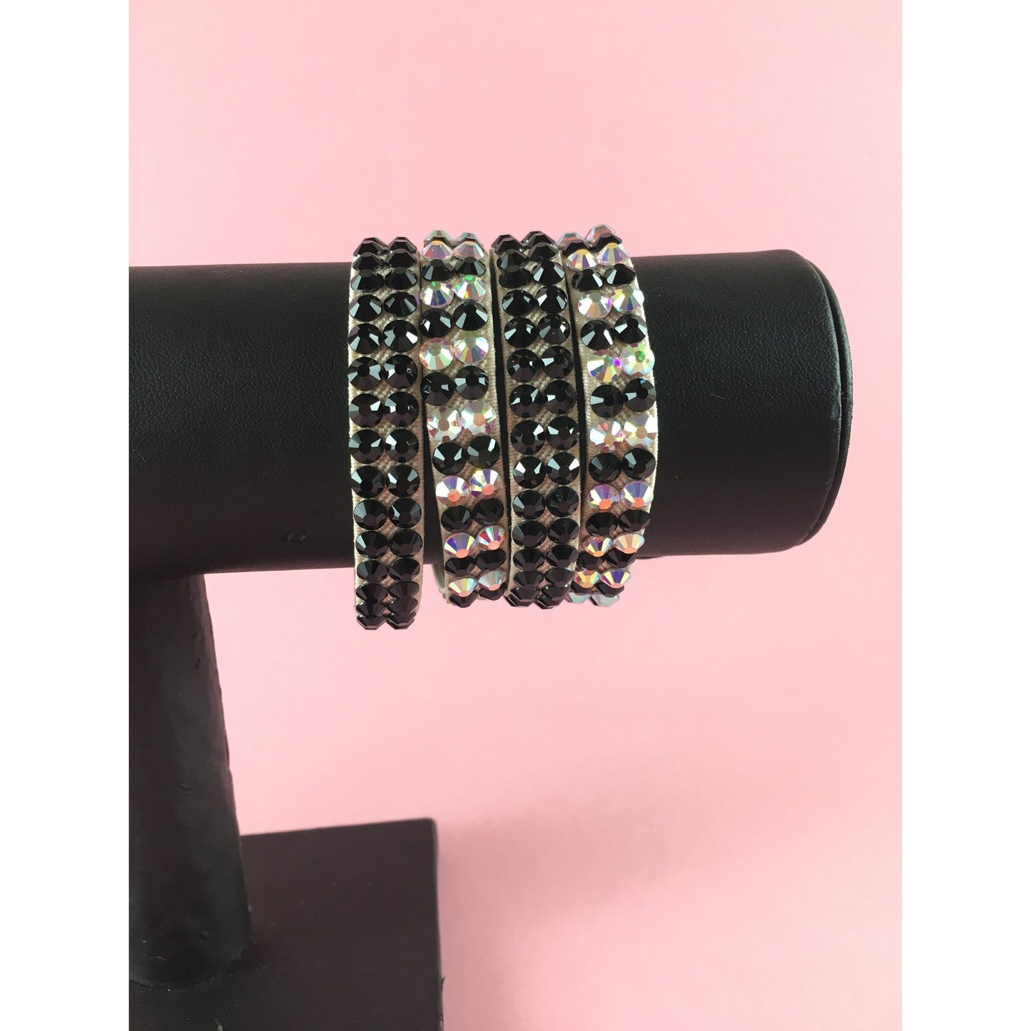 Black Elastic Dance Hand Cuffs