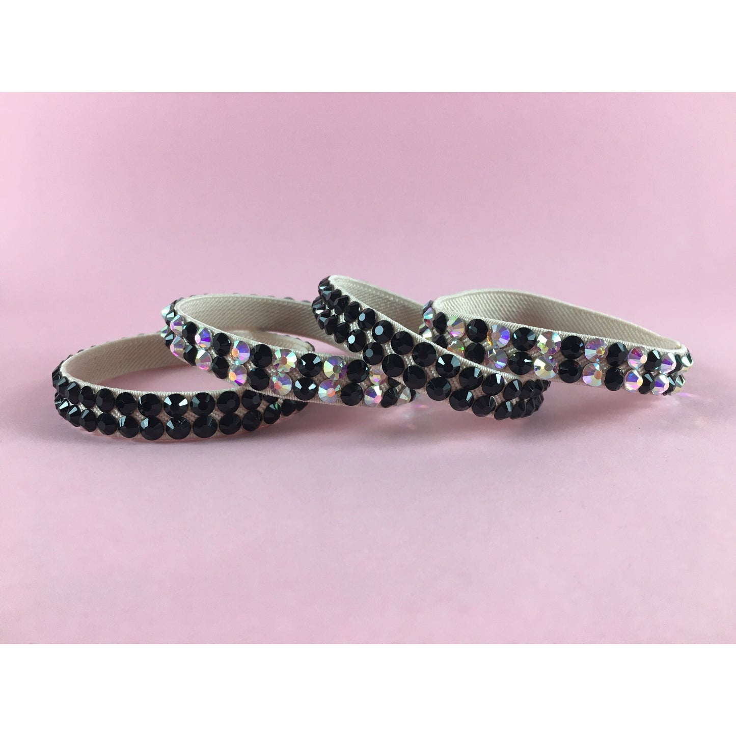 Black Elastic Dance Hand Cuffs