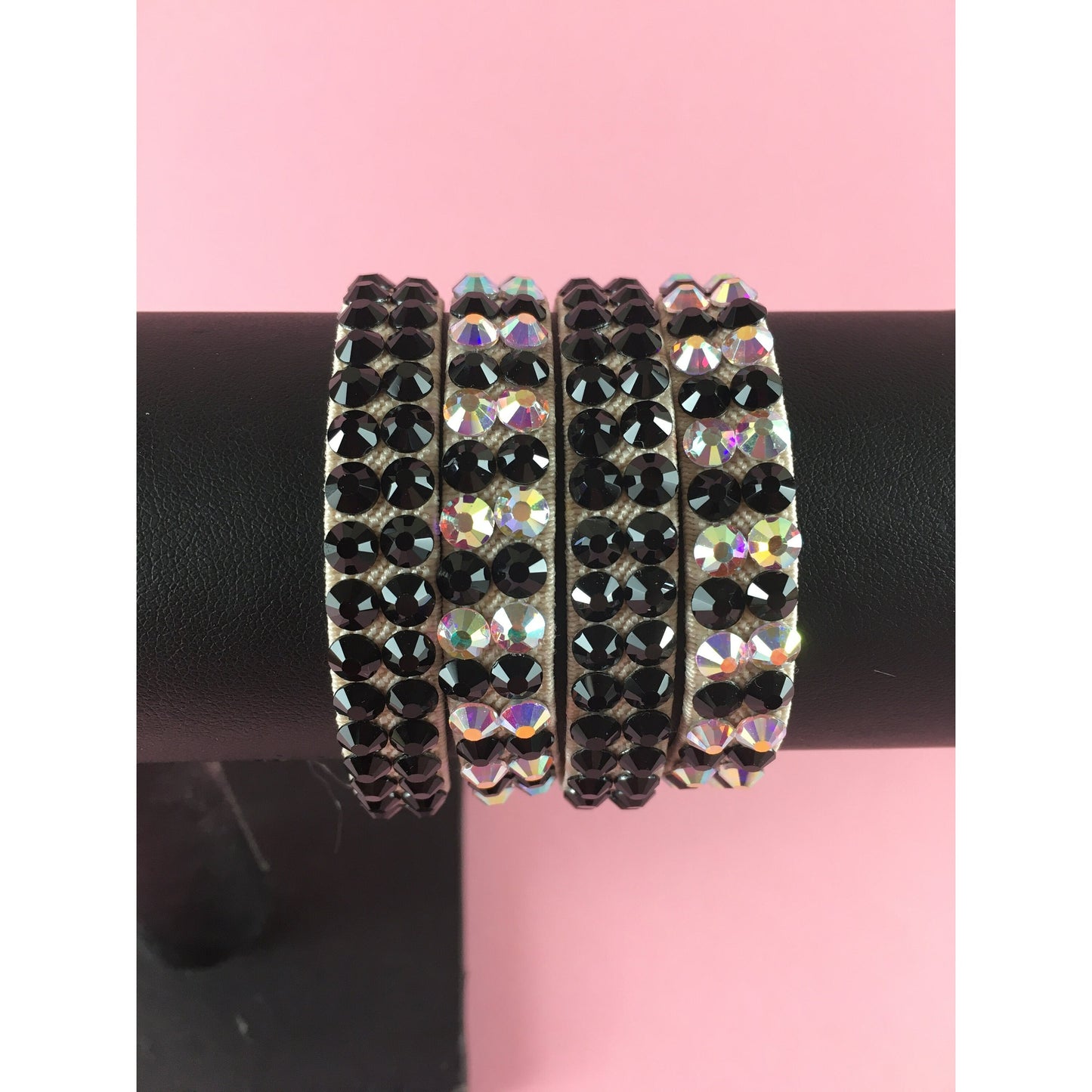 Black Elastic Dance Hand Cuffs