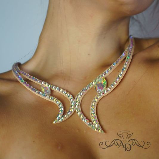 Dance Necklace with Rhinestones - Joan
