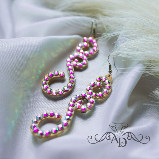Elegant Dance Earrings with Rhinestones - Lusia