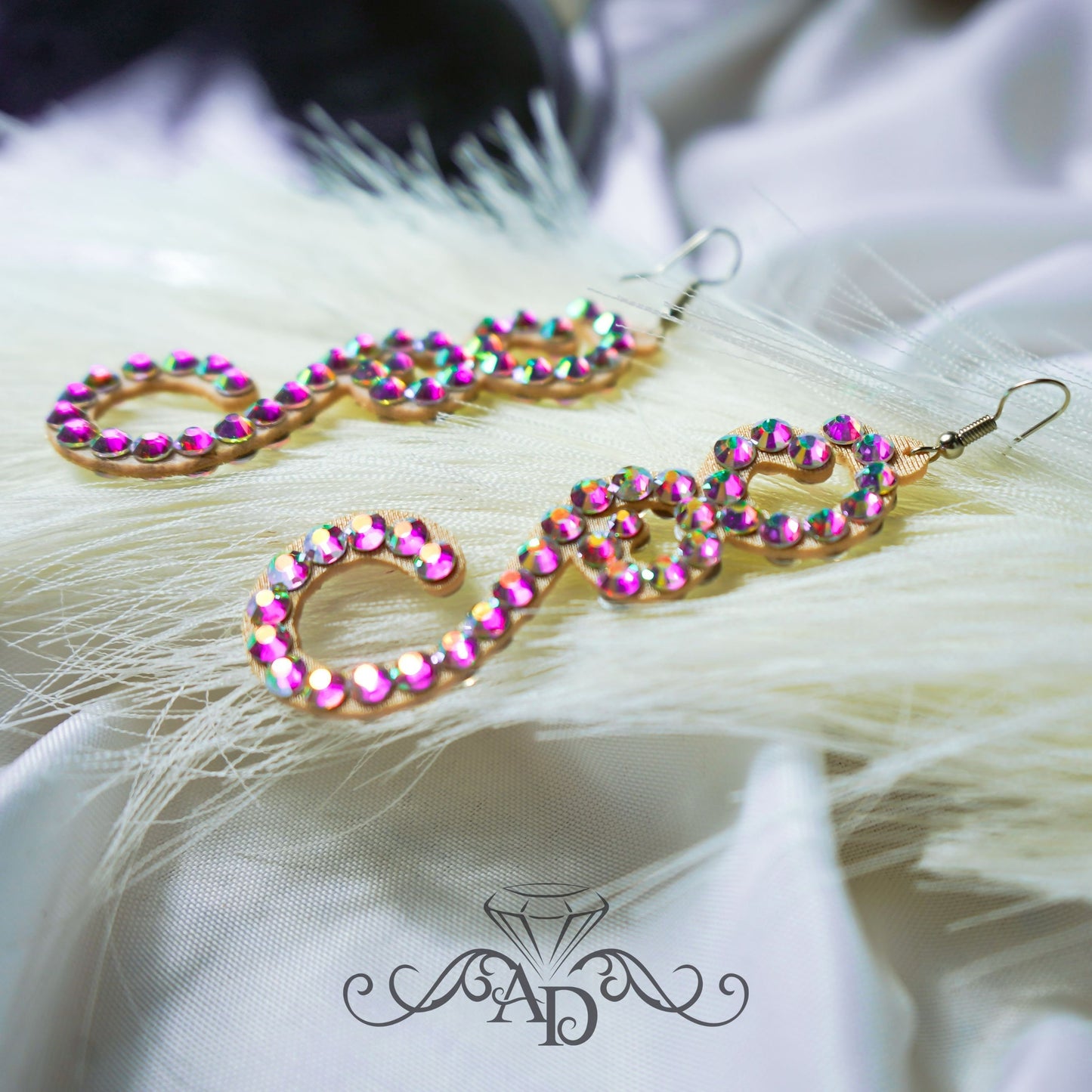 Elegant Dance Earrings with Rhinestones - Lusia