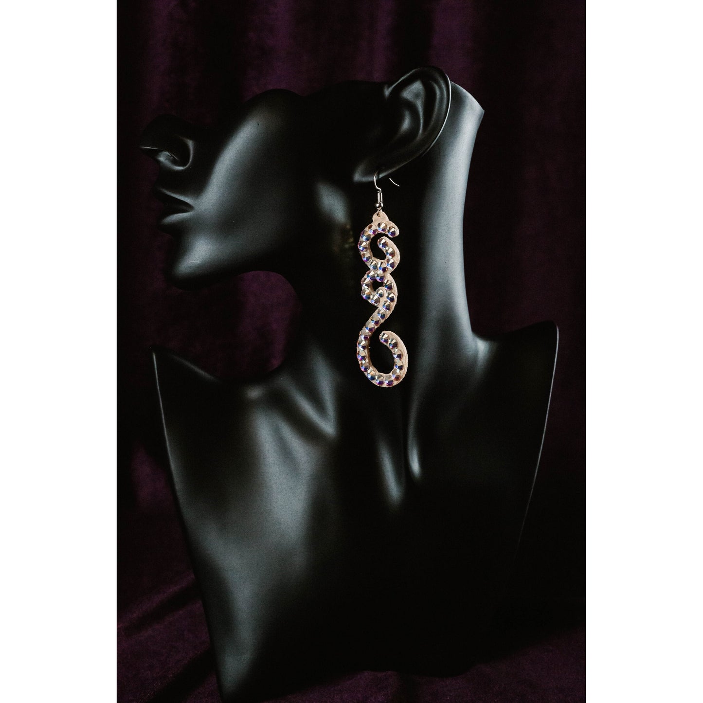 Elegant Dance Earrings with Rhinestones - Lusia