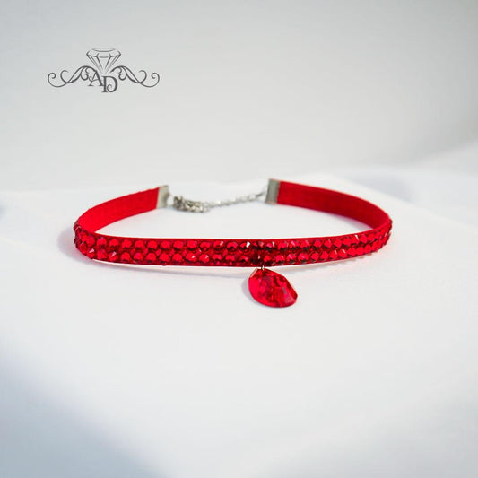 Red Rhinestone Choker