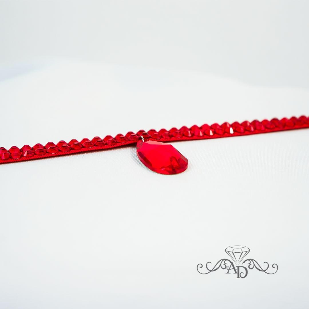 Red Rhinestone Choker