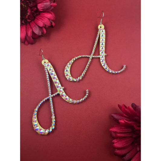 Stunning Stage Crystal Earrings - Initial Earrings