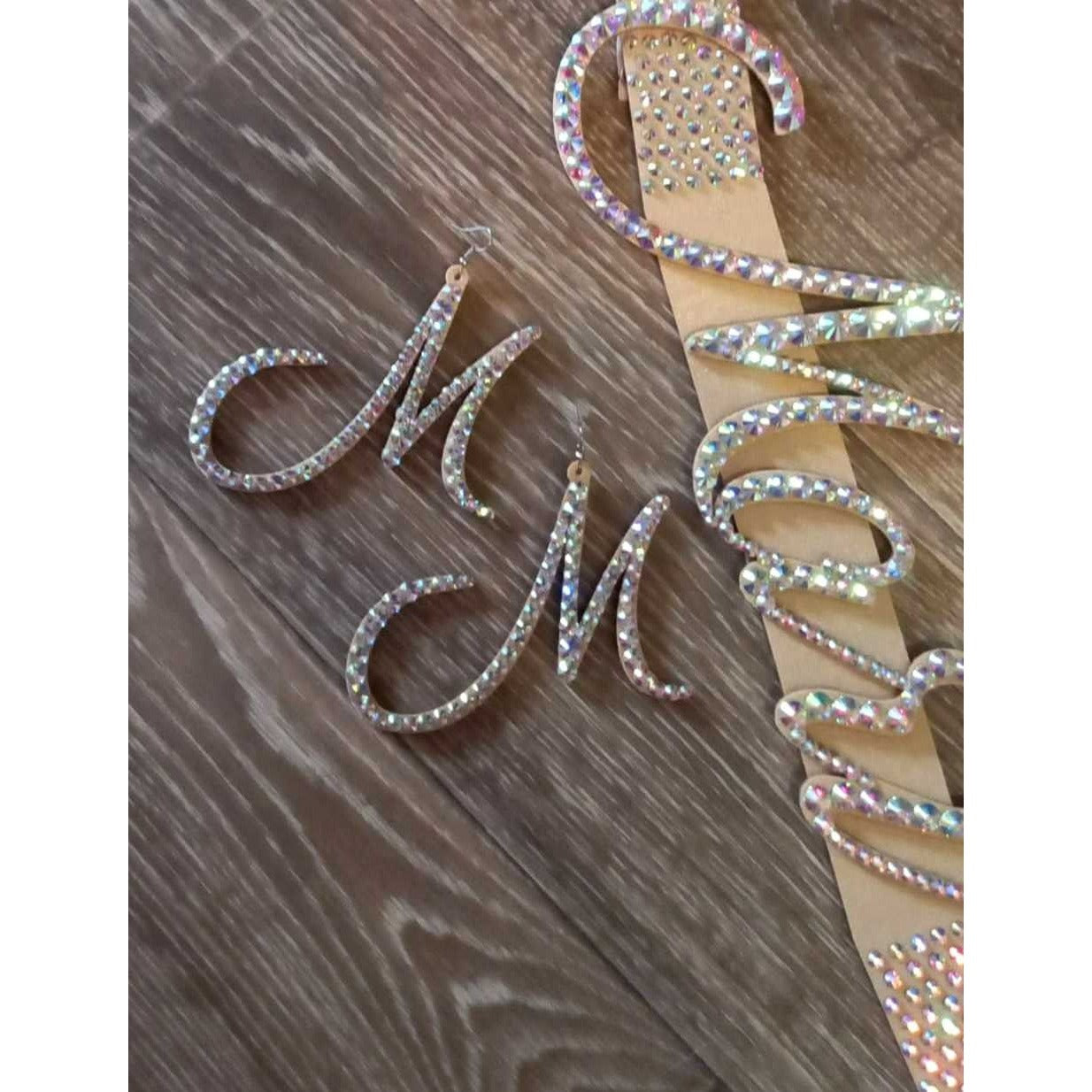 Stunning Stage Crystal Earrings - Initial Earrings