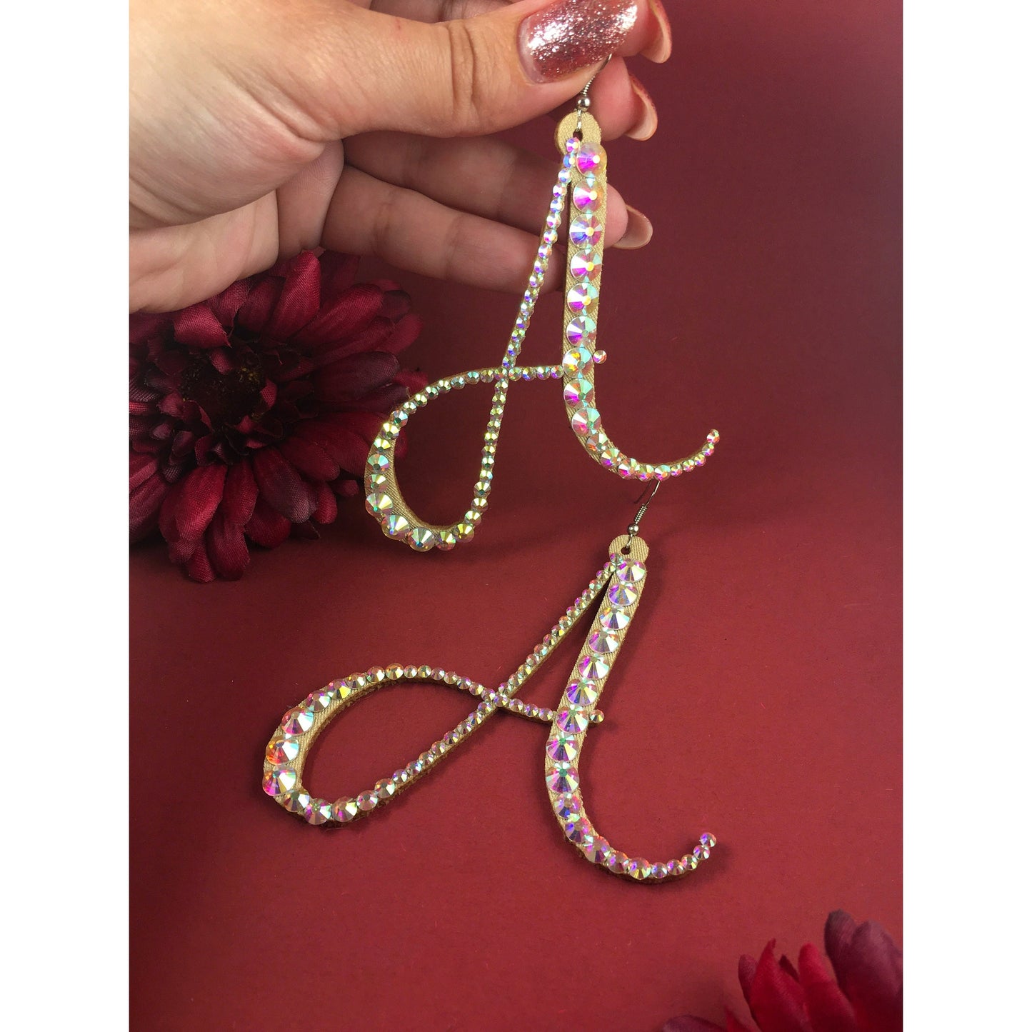 Stunning Stage Crystal Earrings - Initial Earrings