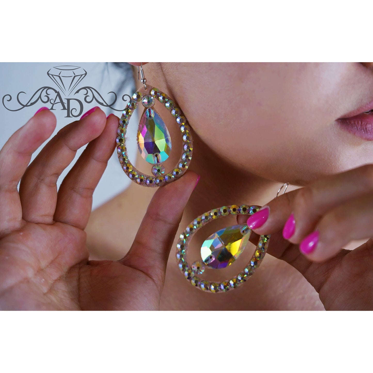 Crystal Earrings for Dancers - Sylvia