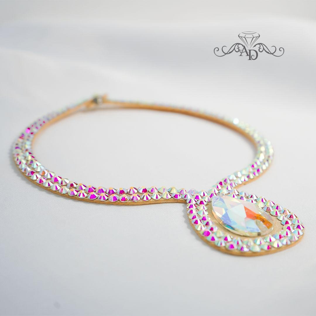 Rhinestone Necklace for Events - Tina