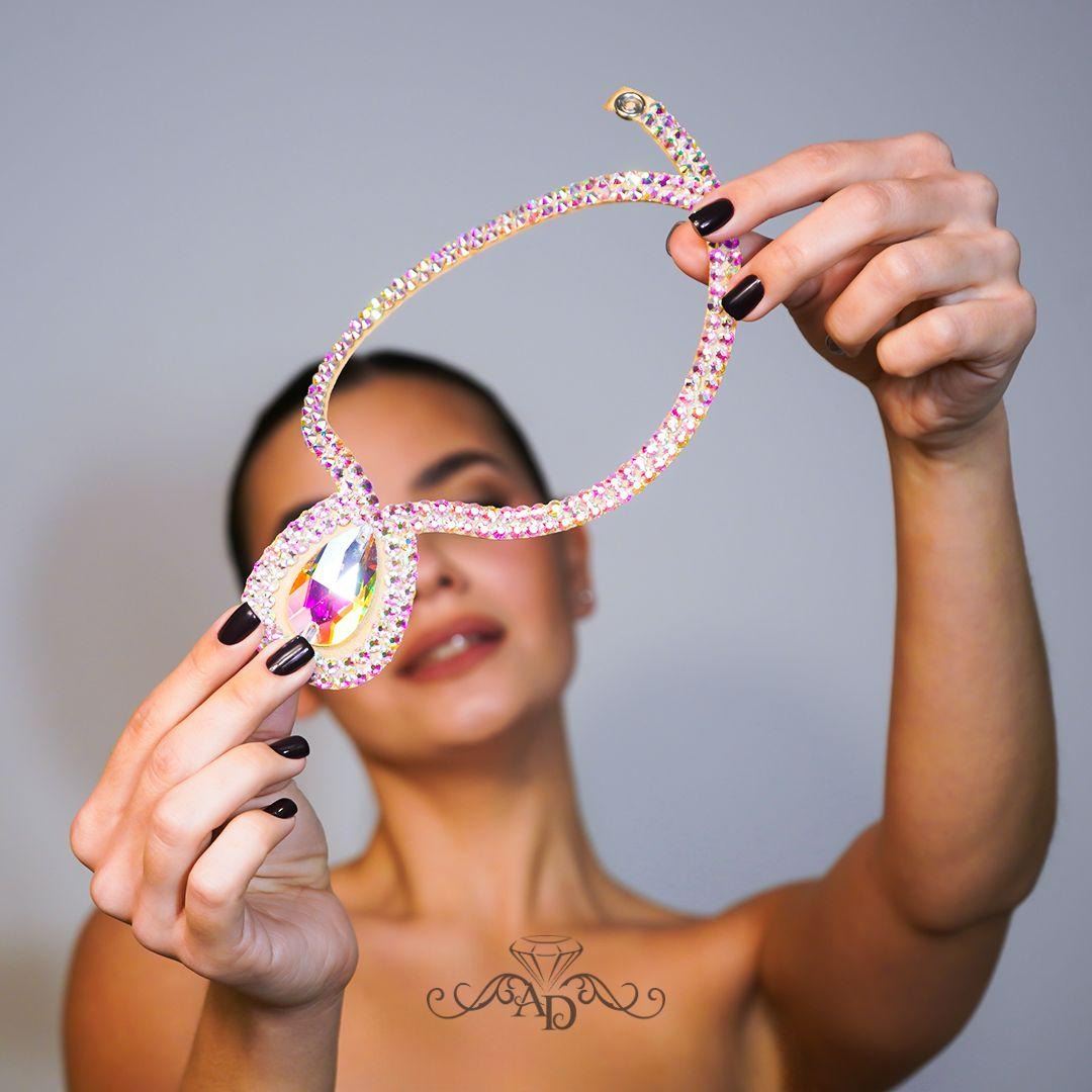 Rhinestone Necklace for Events - Tina