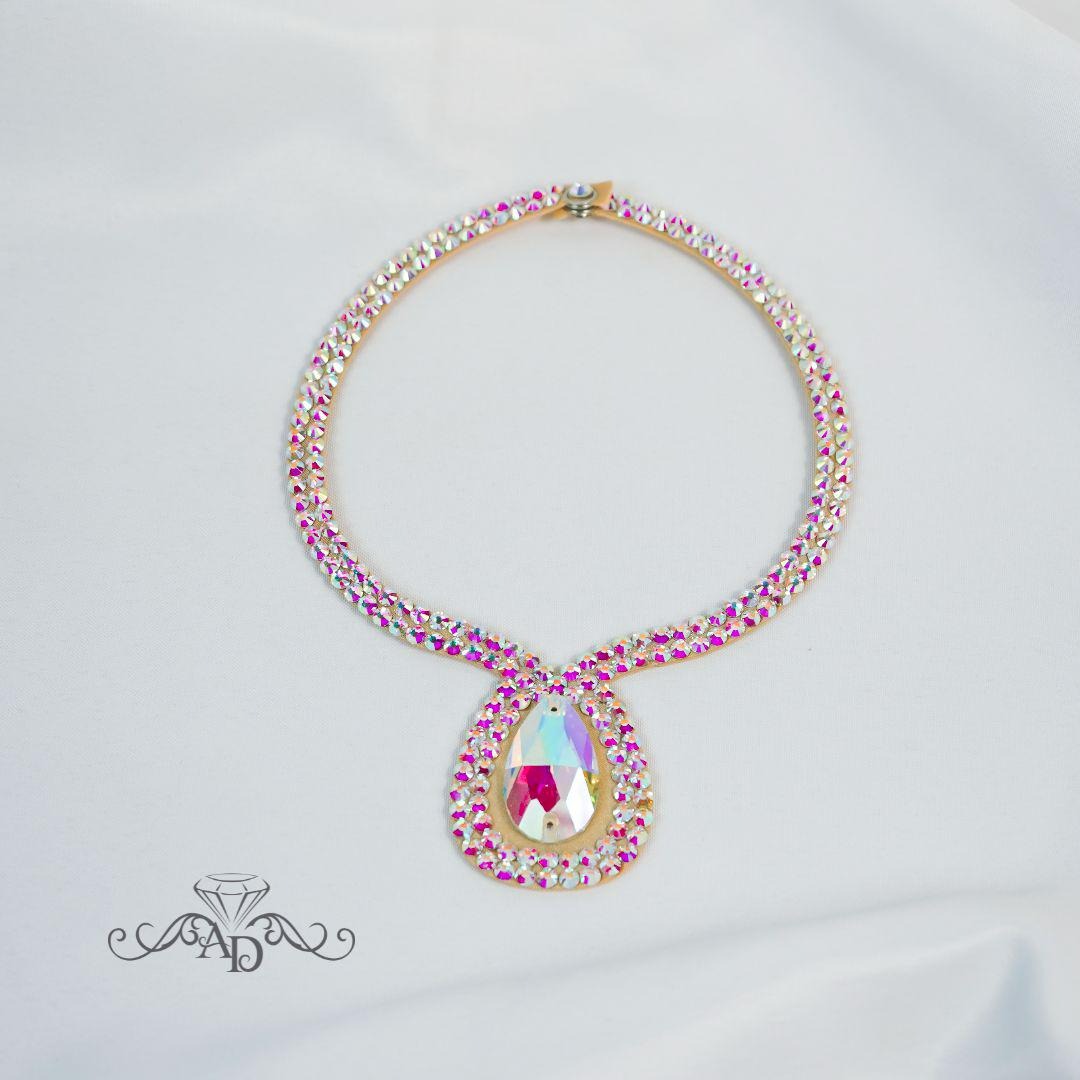 Rhinestone Necklace for Events - Tina