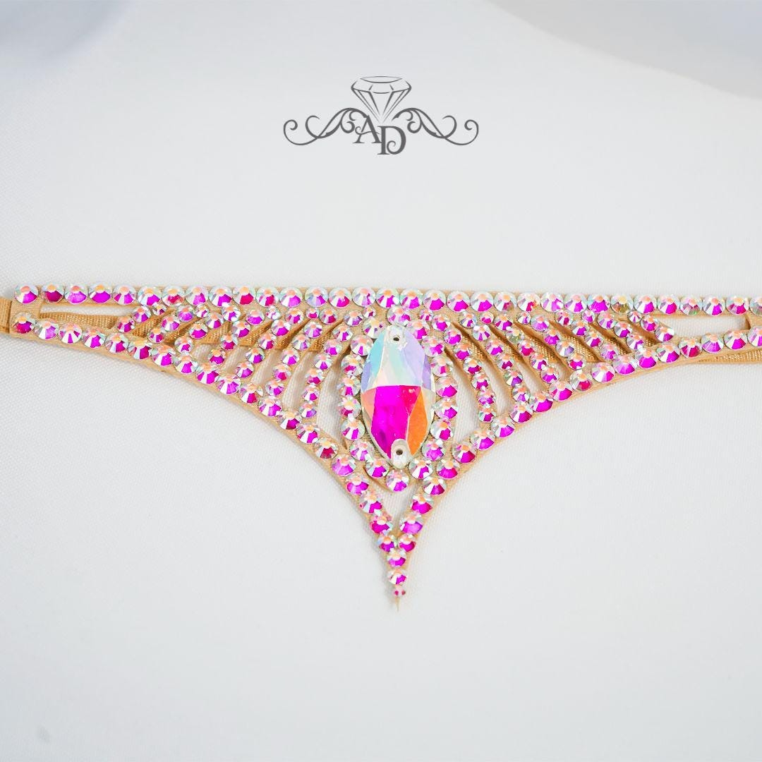 Handcrafted Rhinestone Forehead Jewelry - Samia