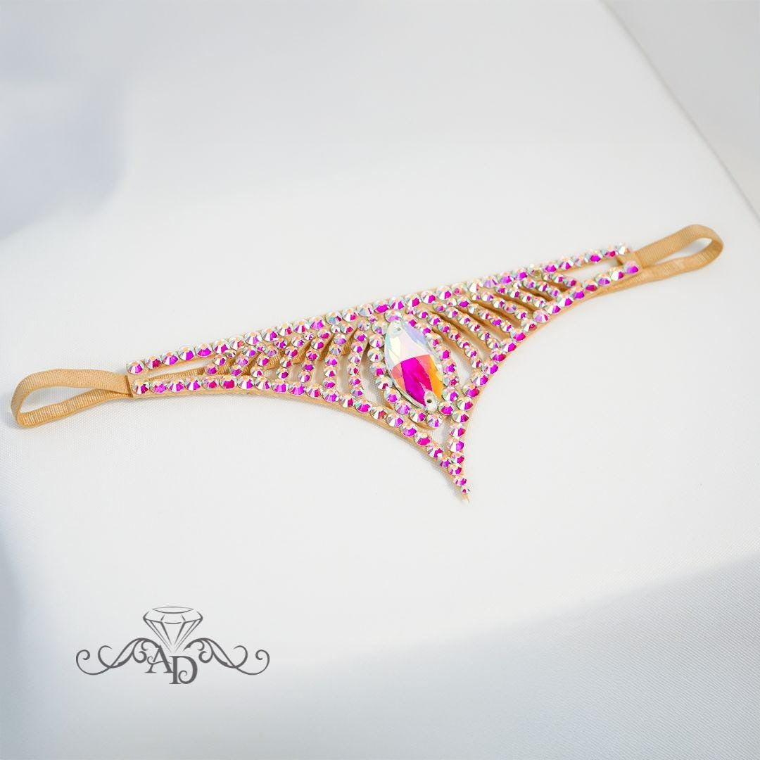 Handcrafted Rhinestone Forehead Jewelry - Samia