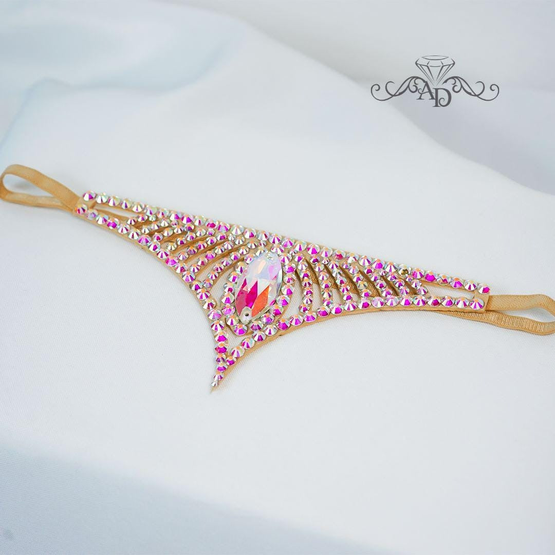 Handcrafted Rhinestone Forehead Jewelry - Samia
