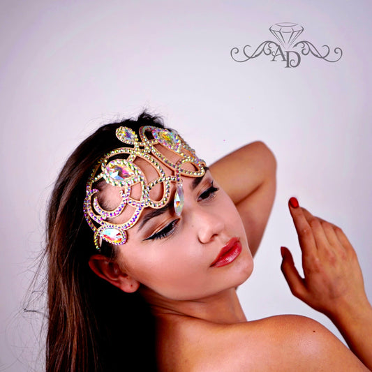 Handcrafted Rhinestone Headpiece - Diva
