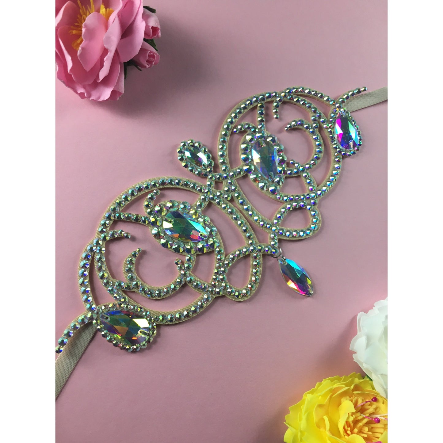 Handcrafted Rhinestone Headpiece - Diva