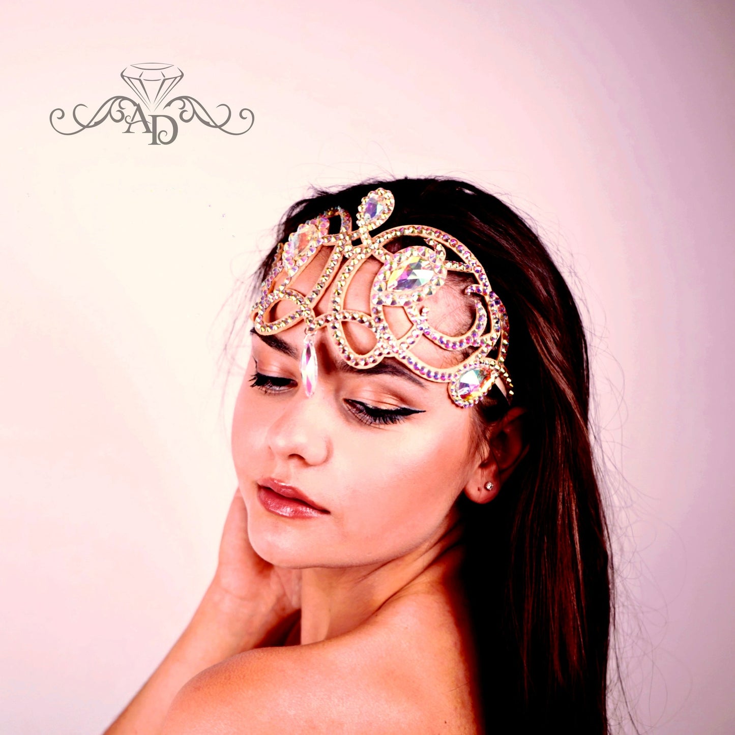 Handcrafted Rhinestone Headpiece - Diva