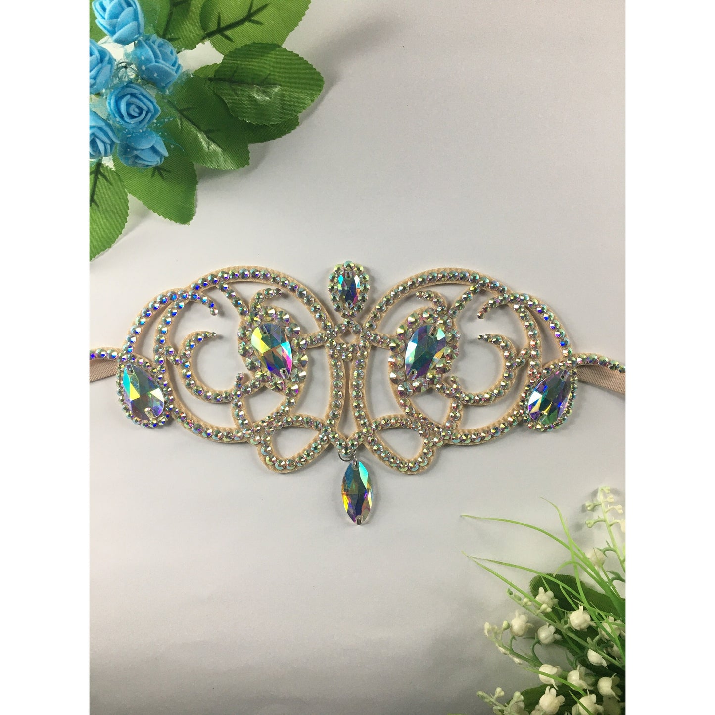 Handcrafted Rhinestone Headpiece - Diva