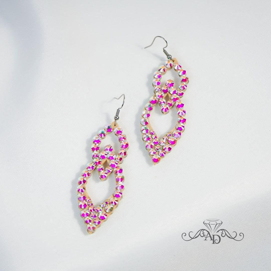 Rhinestone Dance Earrings - Vernaya