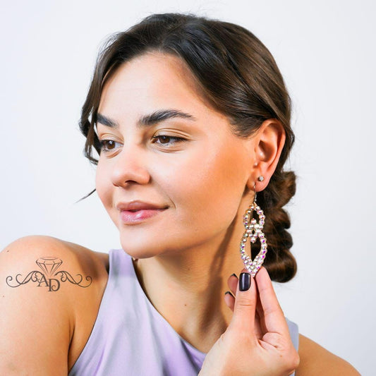 Rhinestone Dance Earrings - Vernaya