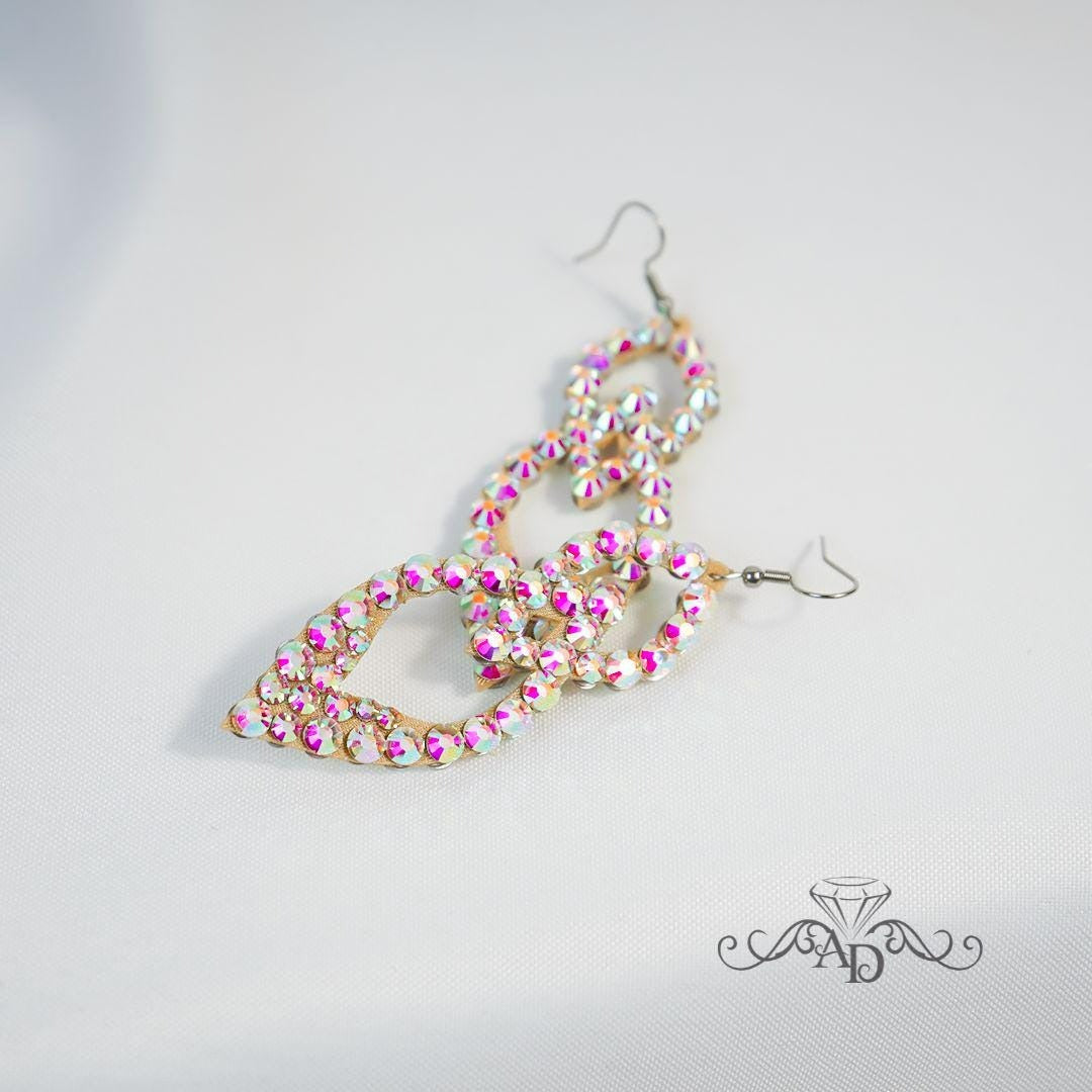 Rhinestone Dance Earrings - Vernaya