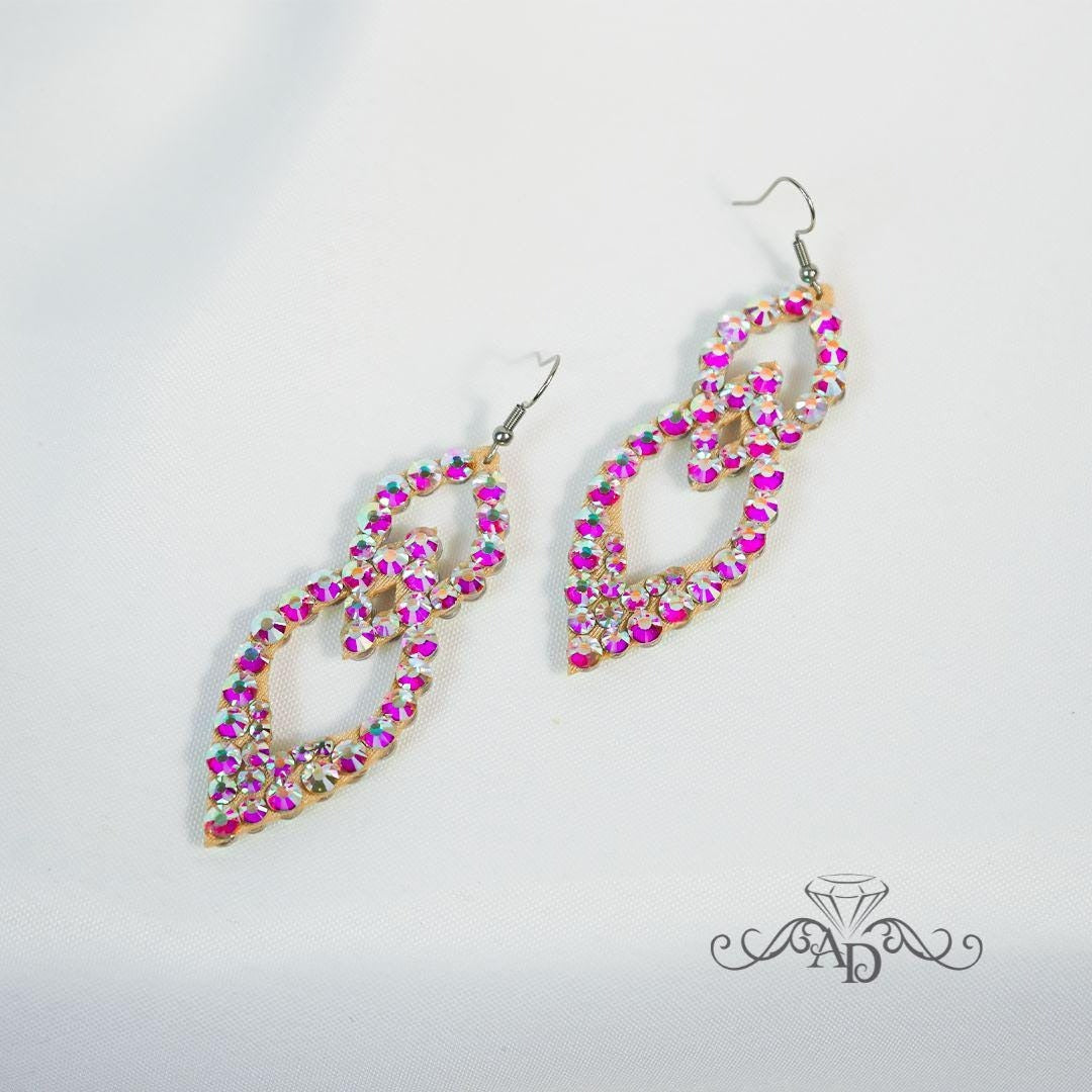 Rhinestone Dance Earrings - Vernaya