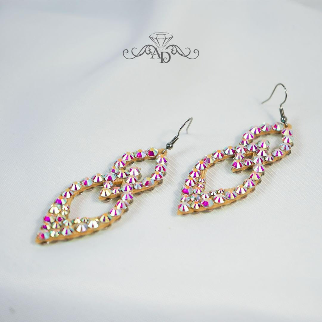 Rhinestone Dance Earrings - Vernaya
