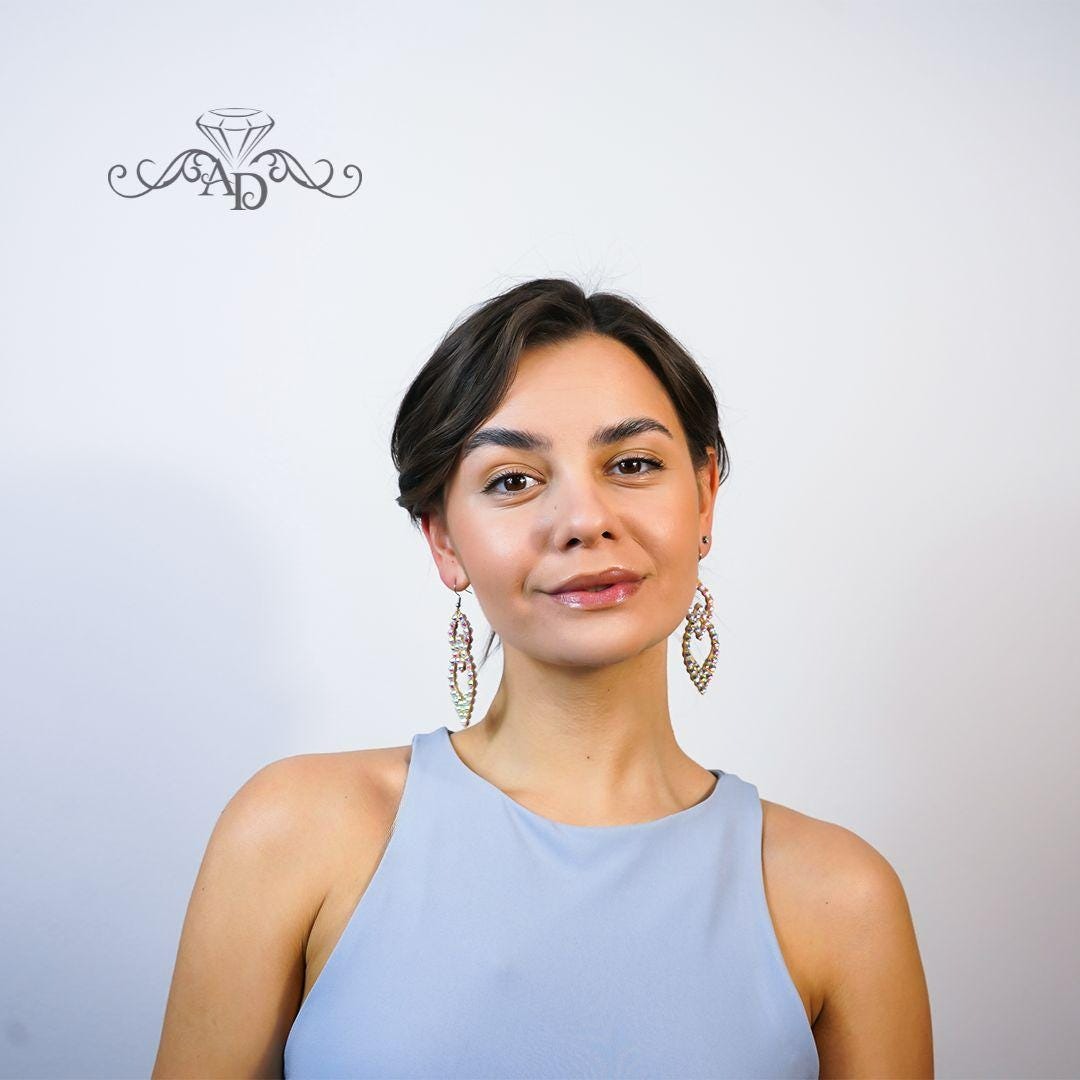 Rhinestone Dance Earrings - Vernaya