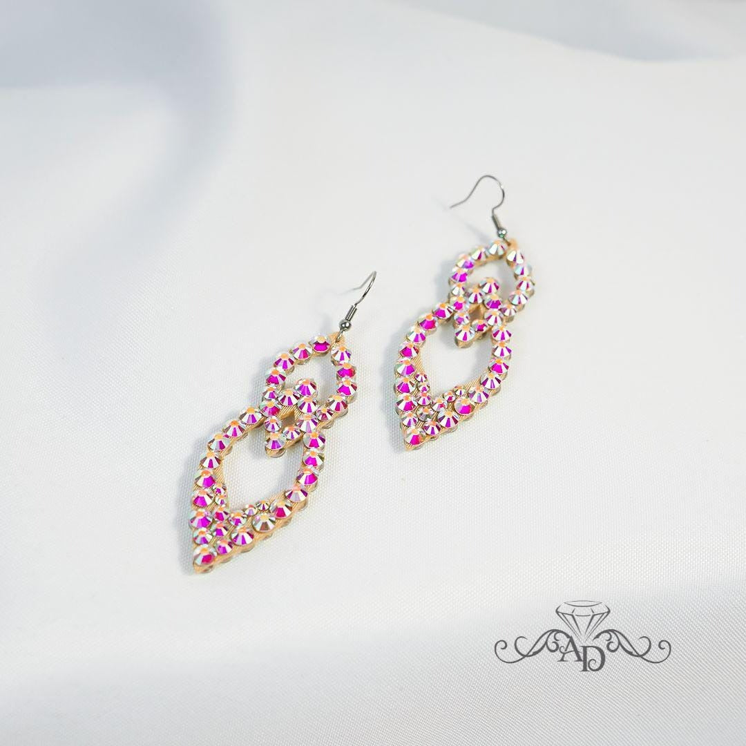 Rhinestone Dance Earrings - Vernaya