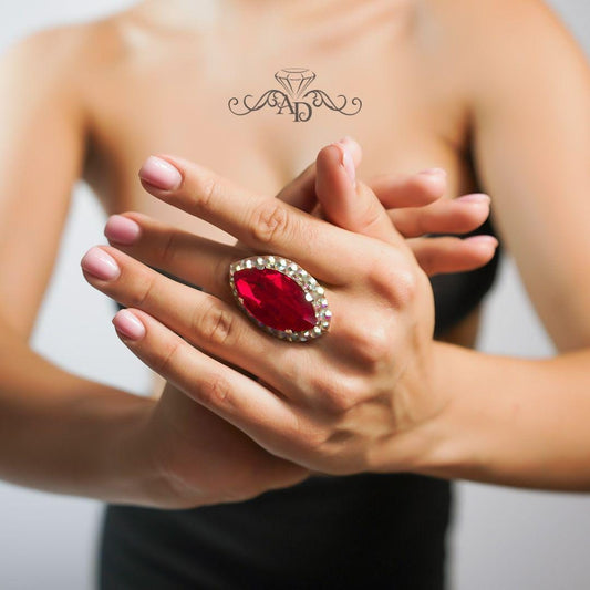 Rhinestone Dance Ring for Stage Looks