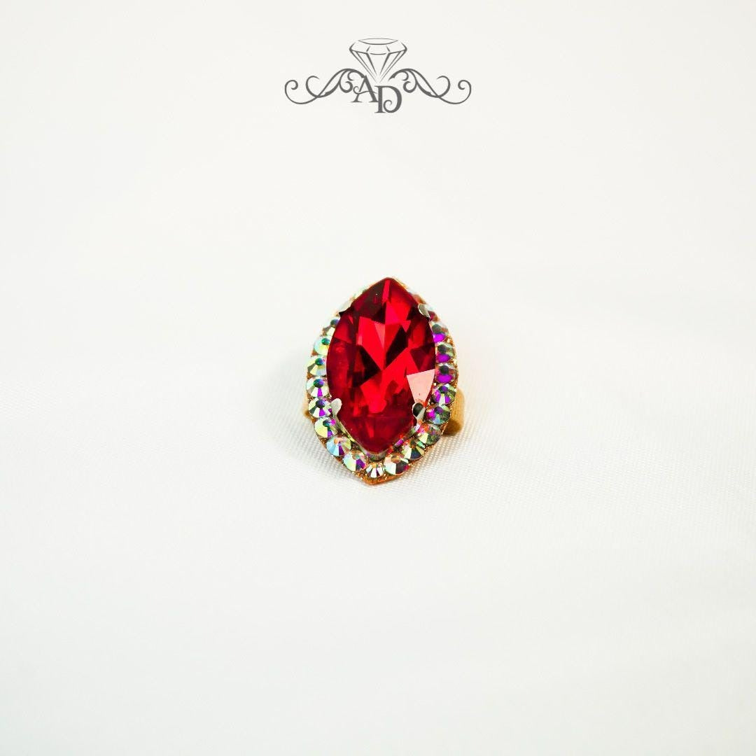 Rhinestone Dance Ring for Stage Looks