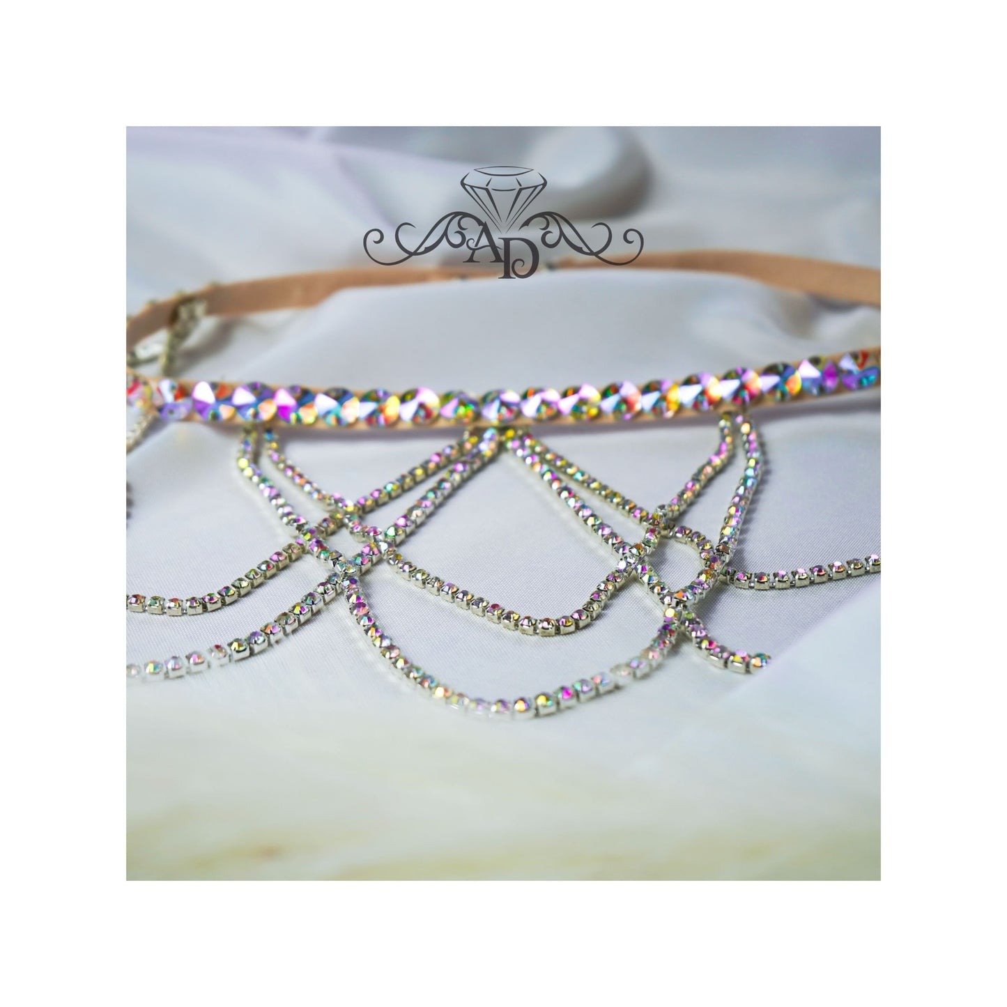 Crystal Rhinestone Leg Garter - Bianka