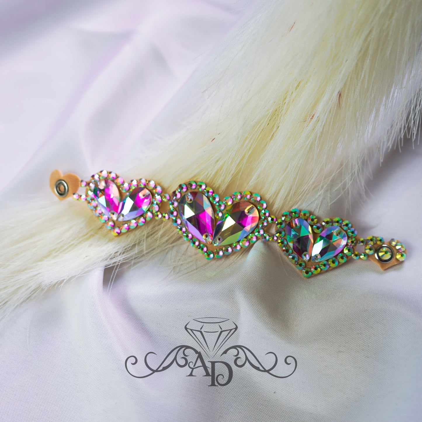 Rhinestone Dance Bracelet - One Love