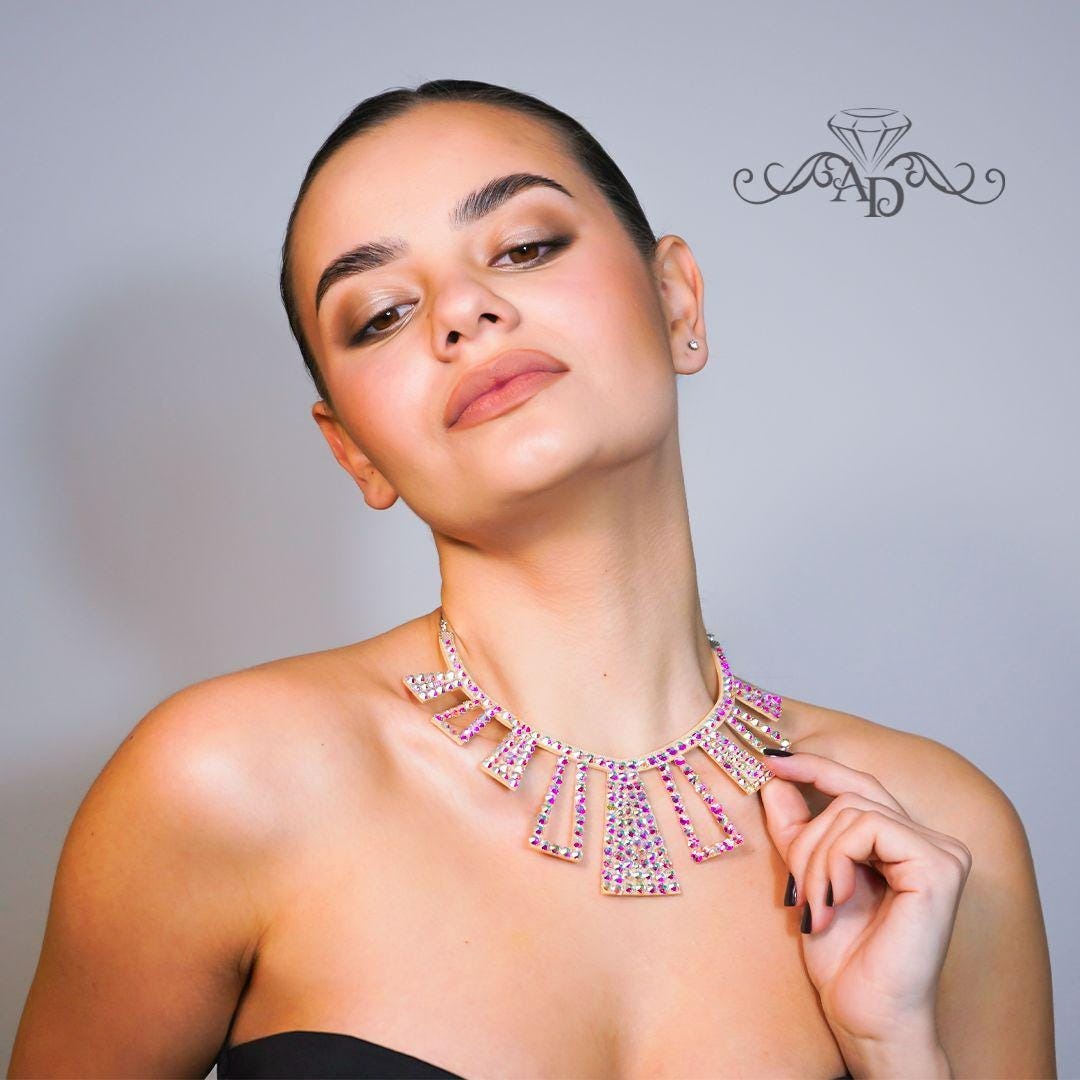 Elegant Rhinestone Collar - Oiti