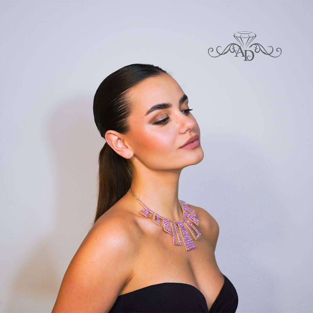 Elegant Rhinestone Collar - Oiti