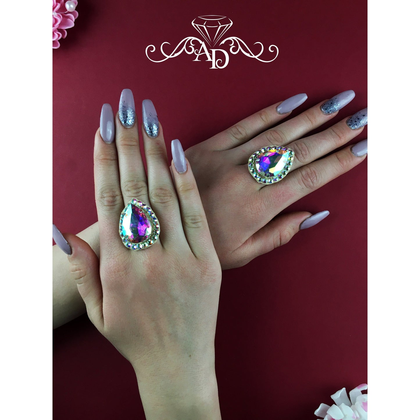 Statement Crystal Ring for Dance