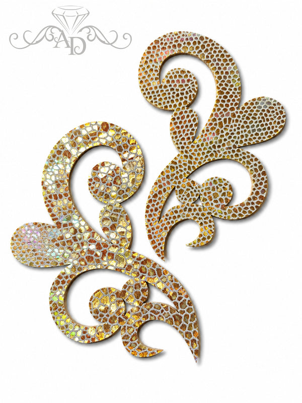 Felt swirl costume elements 20 pcs - Laser-cut felt scrolls