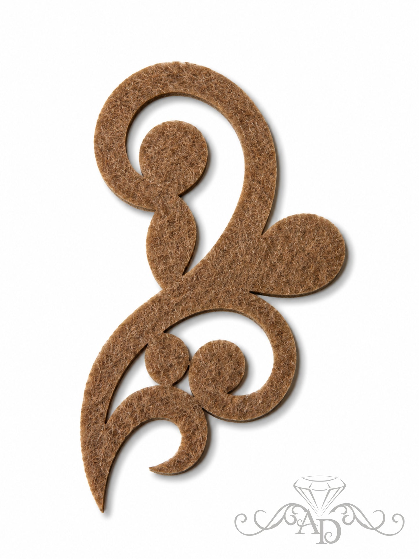 Felt swirl costume elements 20 pcs - Laser-cut felt scrolls
