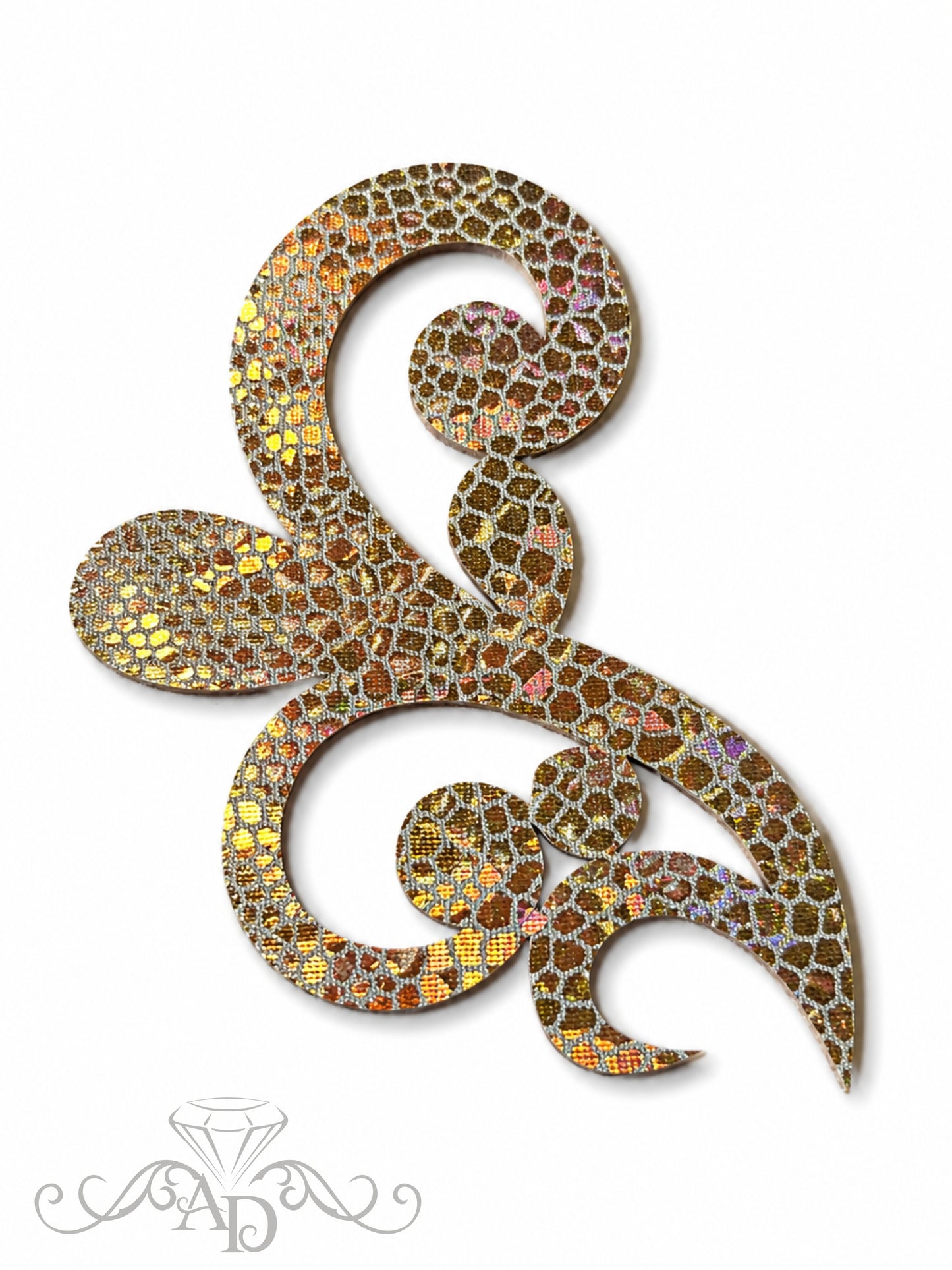 Felt swirl costume elements 20 pcs - Laser-cut felt scrolls